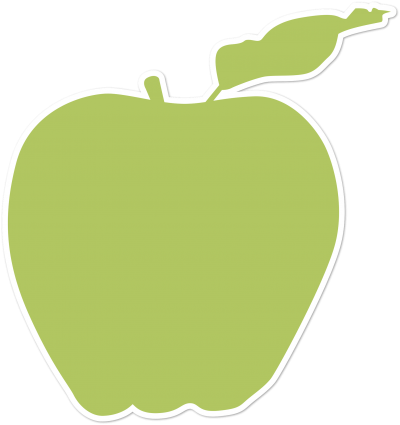 apple silhouette for Hebrew lessons